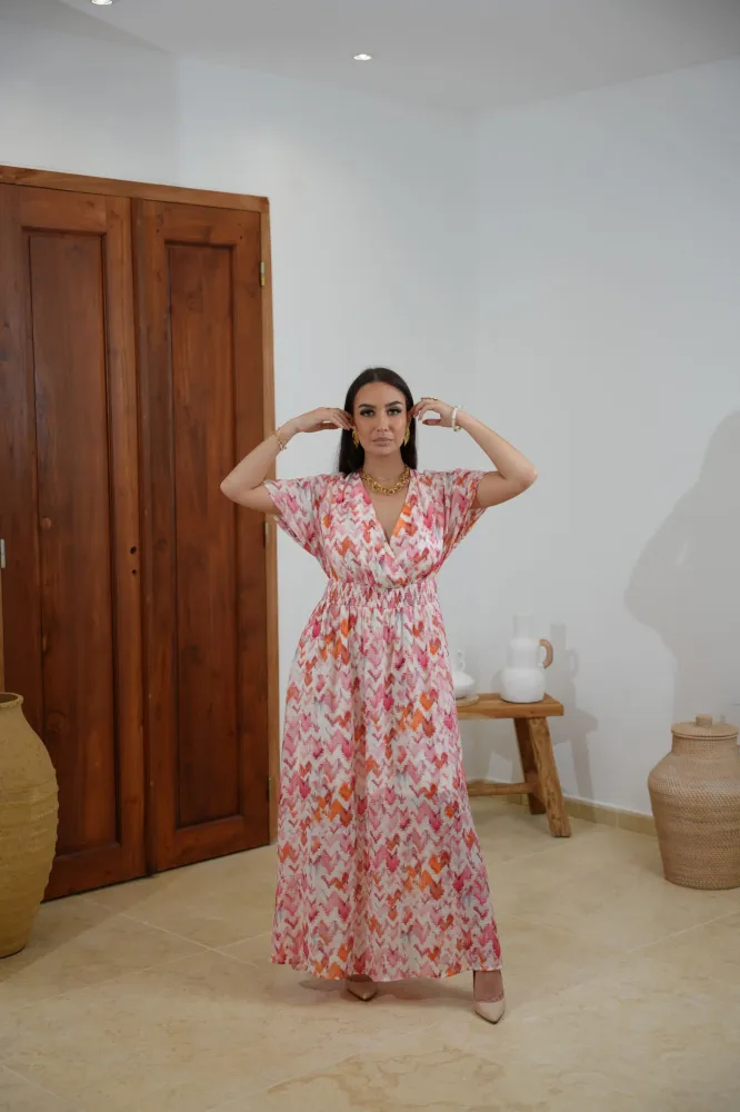 robes rose a motifs